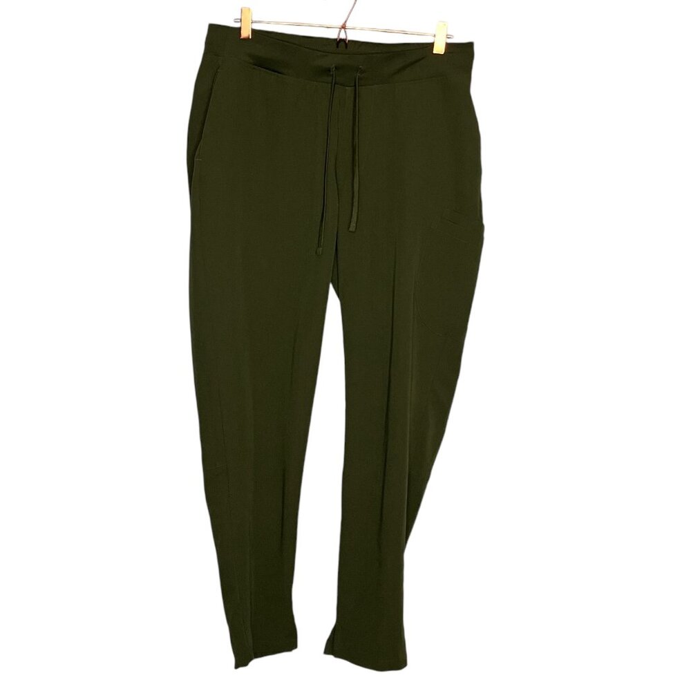 Mandala Men's Large L Green Slim Leg Style Pockets Stretch Waist Scrub‎ Pants